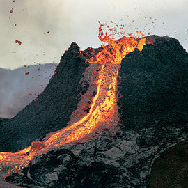 Soap as a volcano?