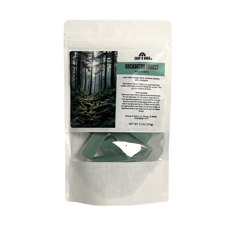 Product packaging with a forest scene and product details on a white background