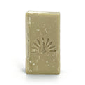 Natural olive oil soap on a white background