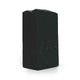 Black soap bar with a brand logo on a white background