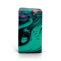 multi-colored soap on a white background