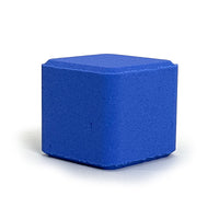 Cube shaped bath bomb on a white background