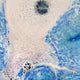 Close-up of bath bomb activated in water