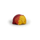 Multicolored bubble bath truffle on a white background