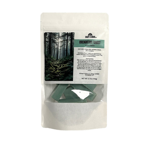Product packaging with a forest scene and product details on a white background